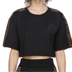 Fendi Fendirama Cropped T-Shirt